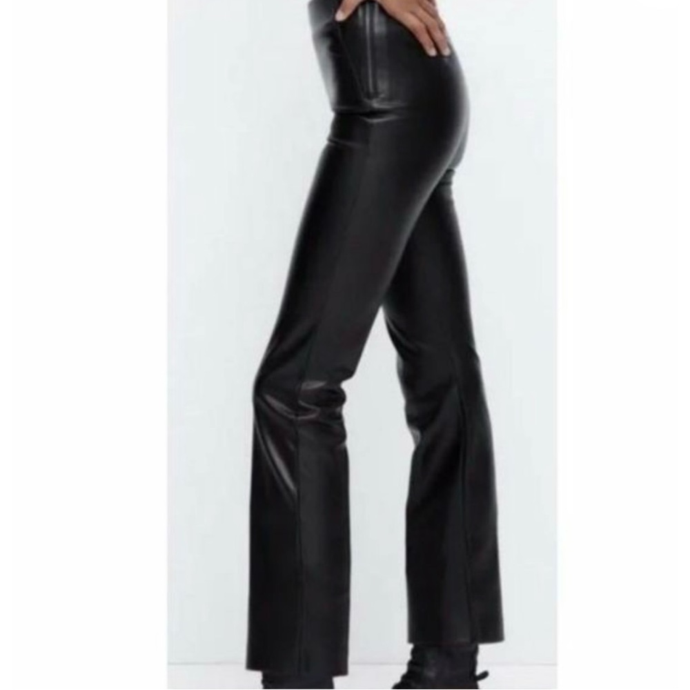 Zara High Rise Cropped Flare Pants - Picture 2 of 5
